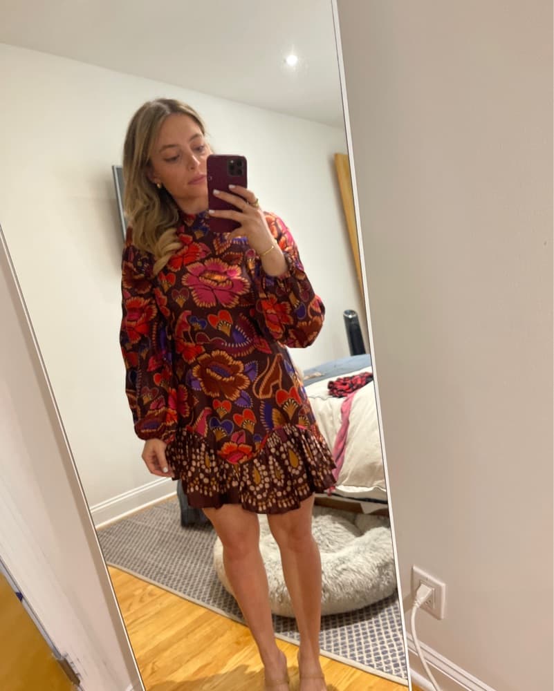 Farm Rio Bright Flora Long Sleeve Dress - Image 4