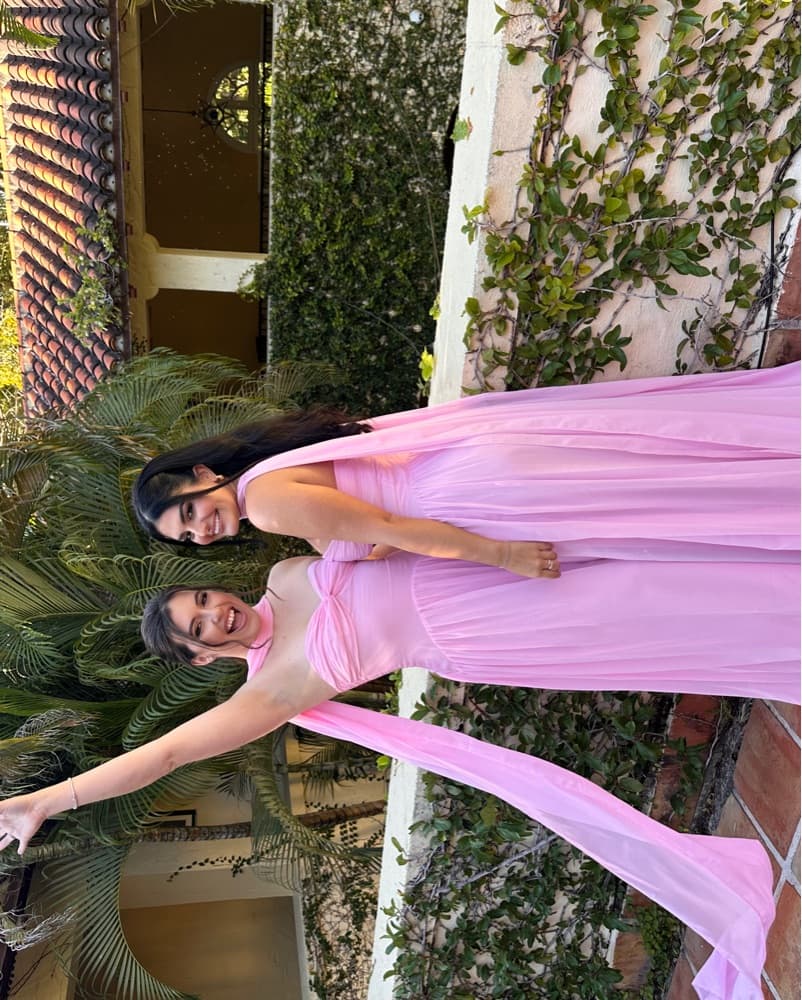 Flirty Pink Pleated Maxi Dress - Image 4