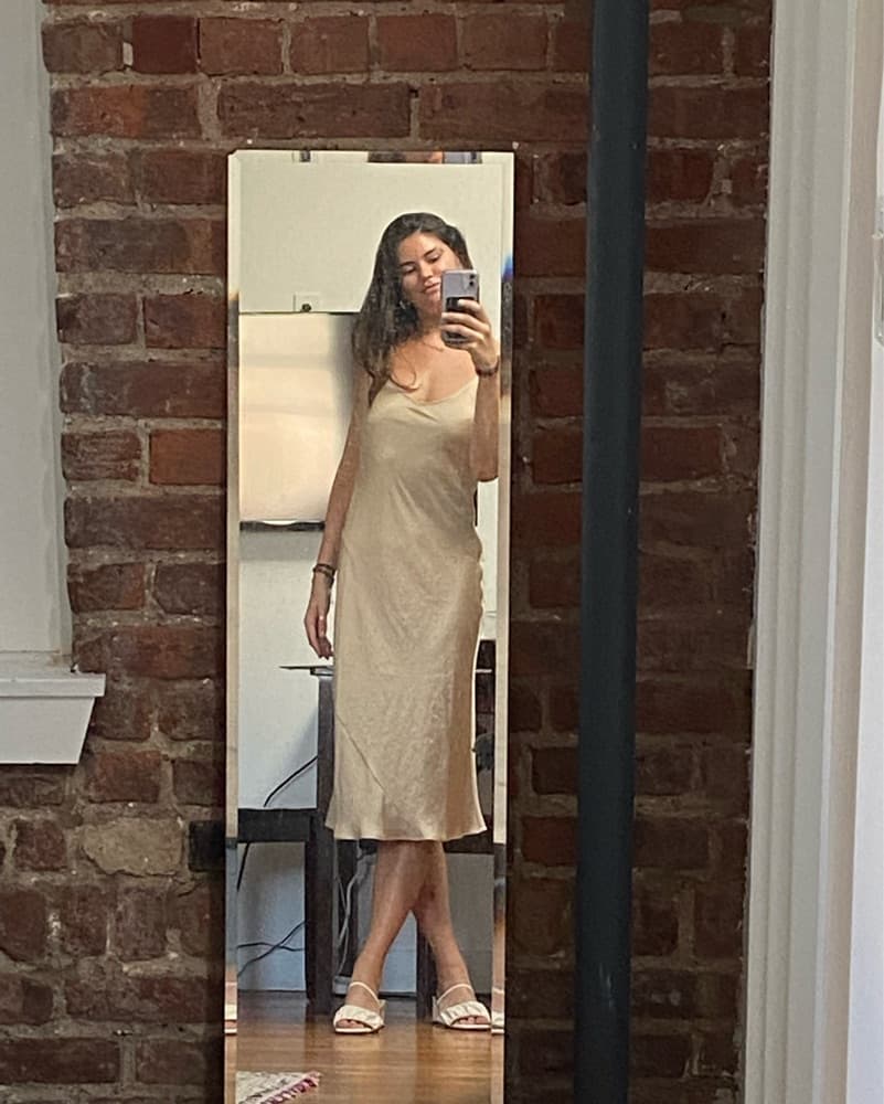 Gold Midi Dress - Image 3