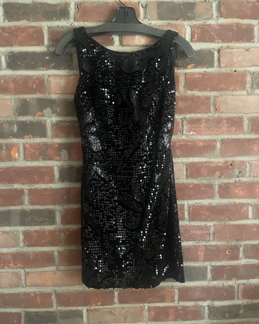 Sequin Mini Party Dress Back Cutout  - Image 1