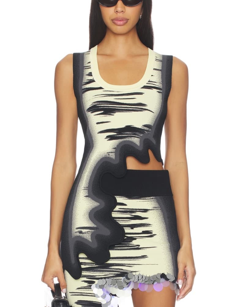 Wavy Asymmetrical, Black, Yellow, And Pu - Image 2