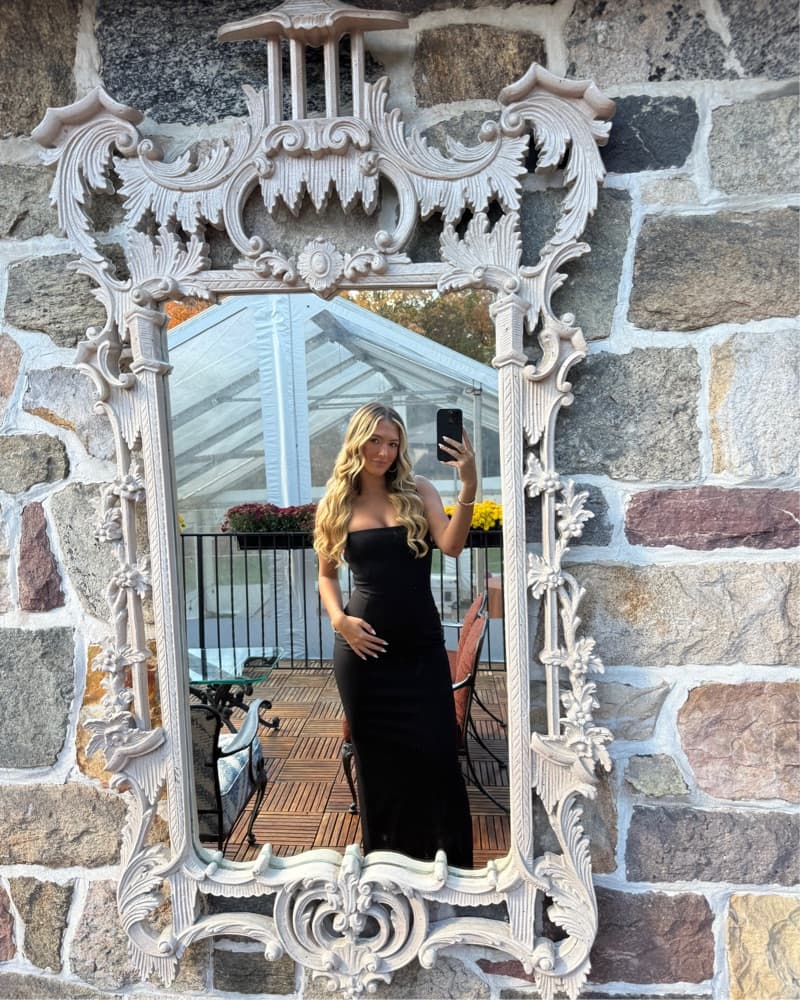 Elegant Strapless Black Maxi Dress - Image 2