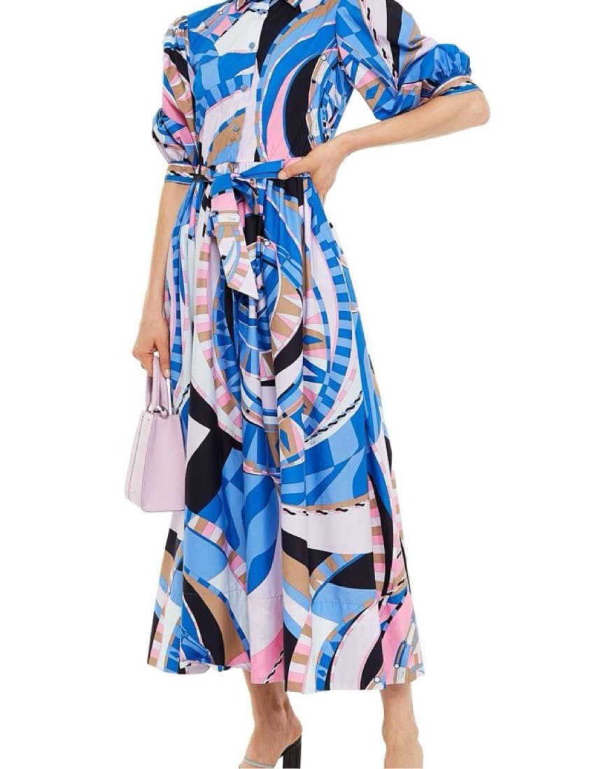 Emilio Pucci Abstract Print Midi Dress - Image 1