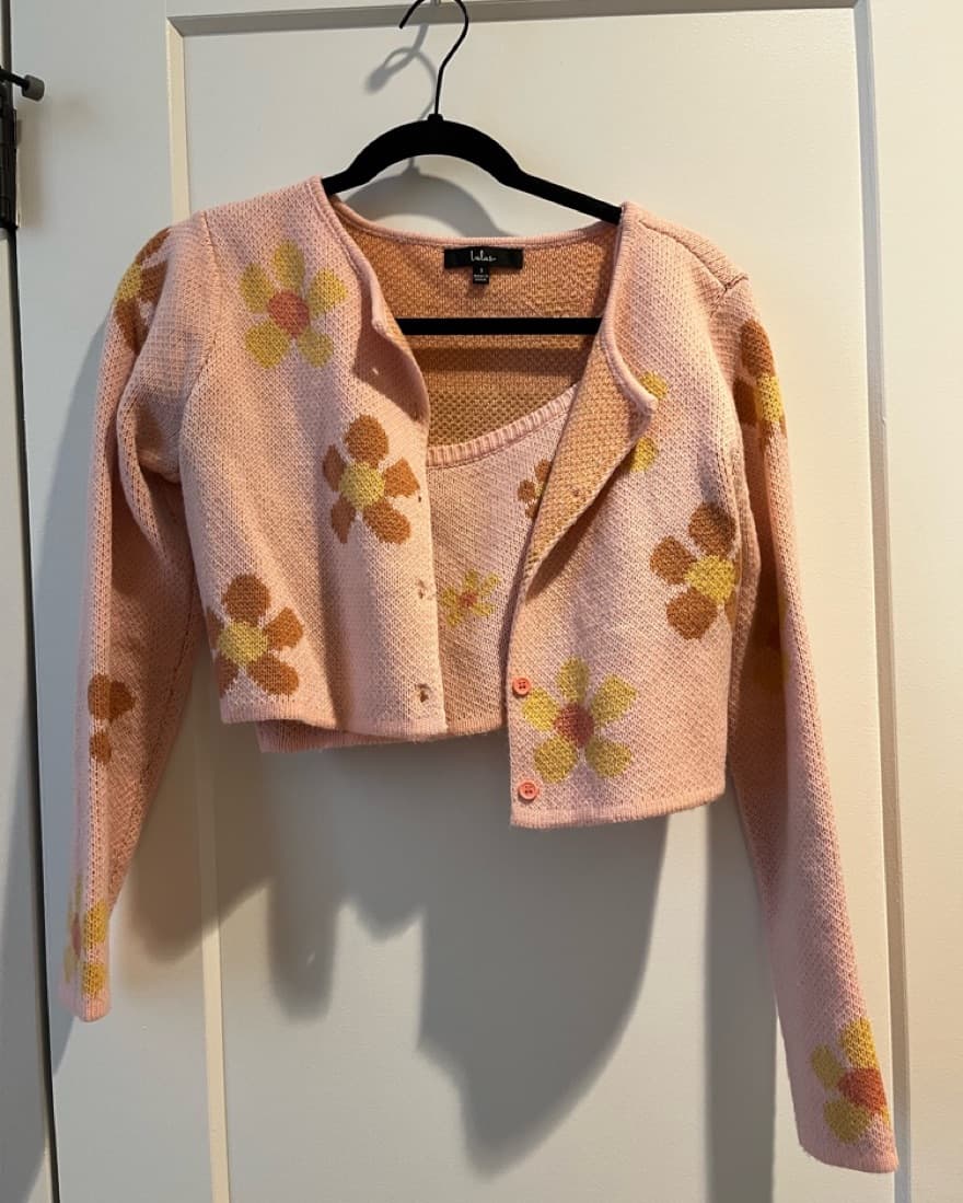 Lulus Knit Tank Top And Cardigan - Image 4