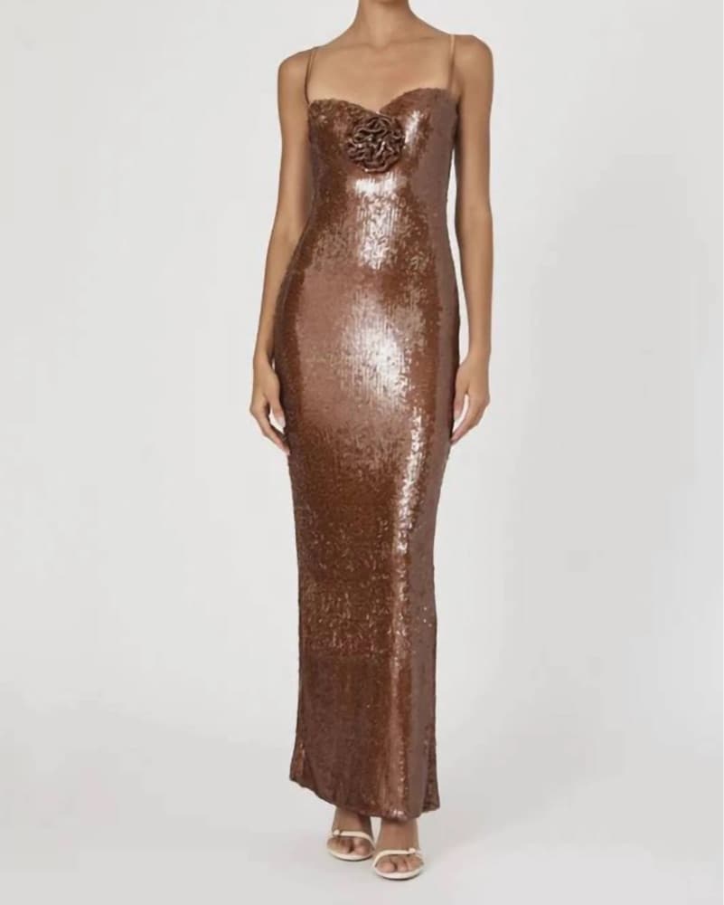 Copper Sequin Gown  - Image 2