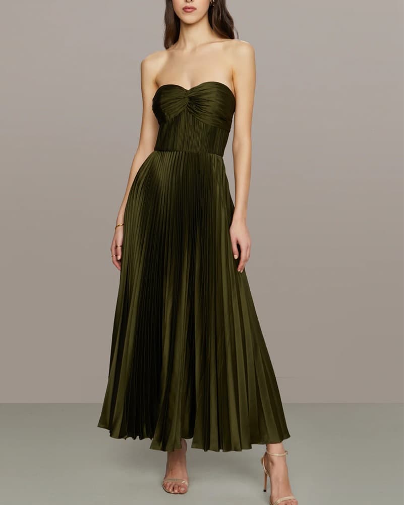 Amur Belle Dress in Olive - Image 1