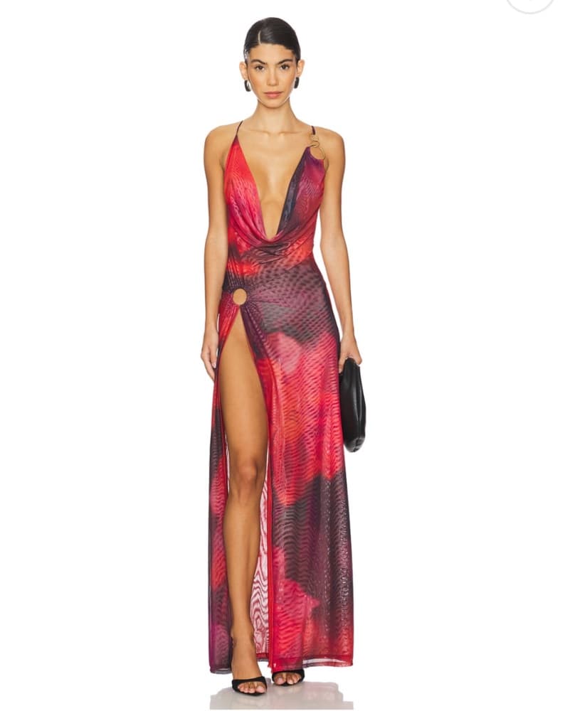 Viven Maci Dress In Blur Floral Print - Image 1
