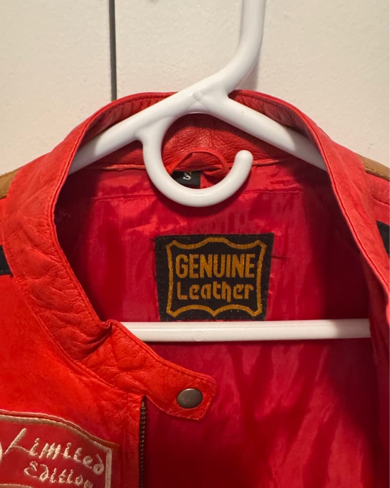 Vintage Red Motorcycle Jacket - Image 4