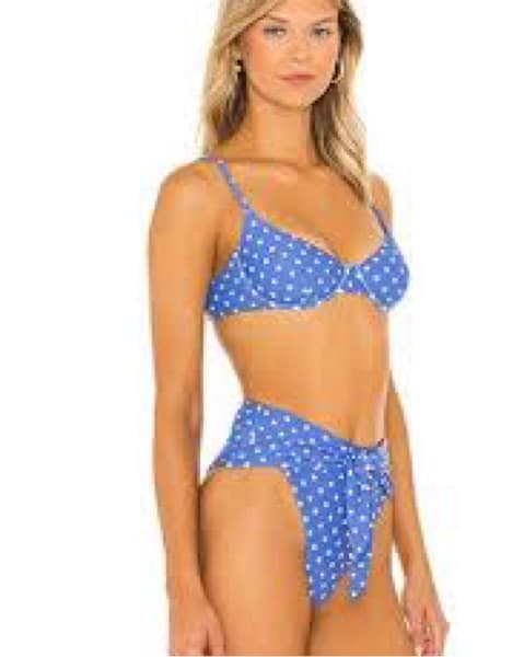 WeWoreWhat Blue Polka Dot Bikini  - Image 1