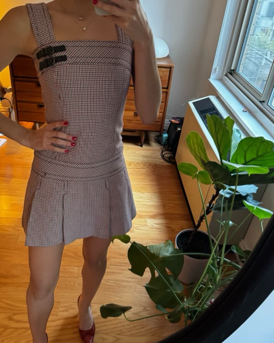 Vintage Burberry Plaid Mini Dress - Image 5