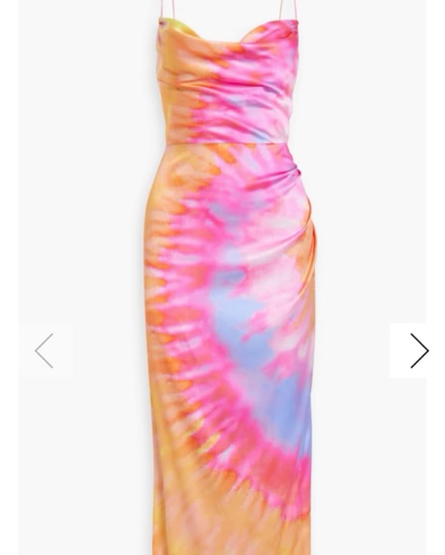 Retrofete Marlene Tie-dyed Silk Dress - Image 2