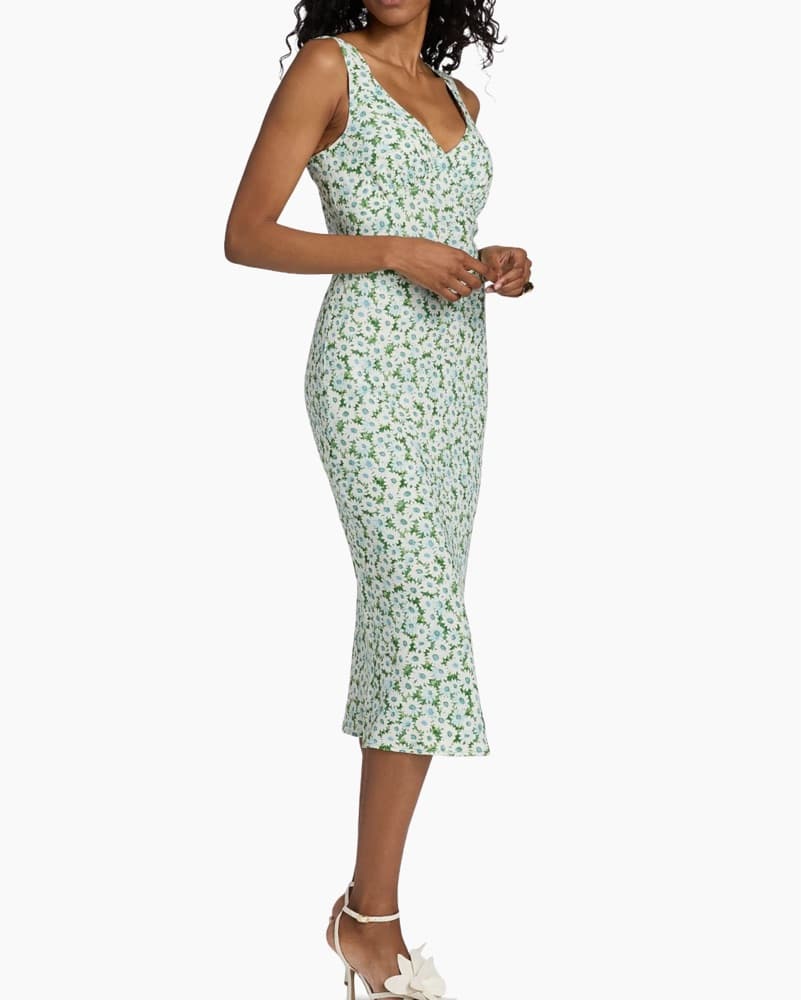 Reformation Beauden Daisy Crêpe Midi-Dre - Image 1
