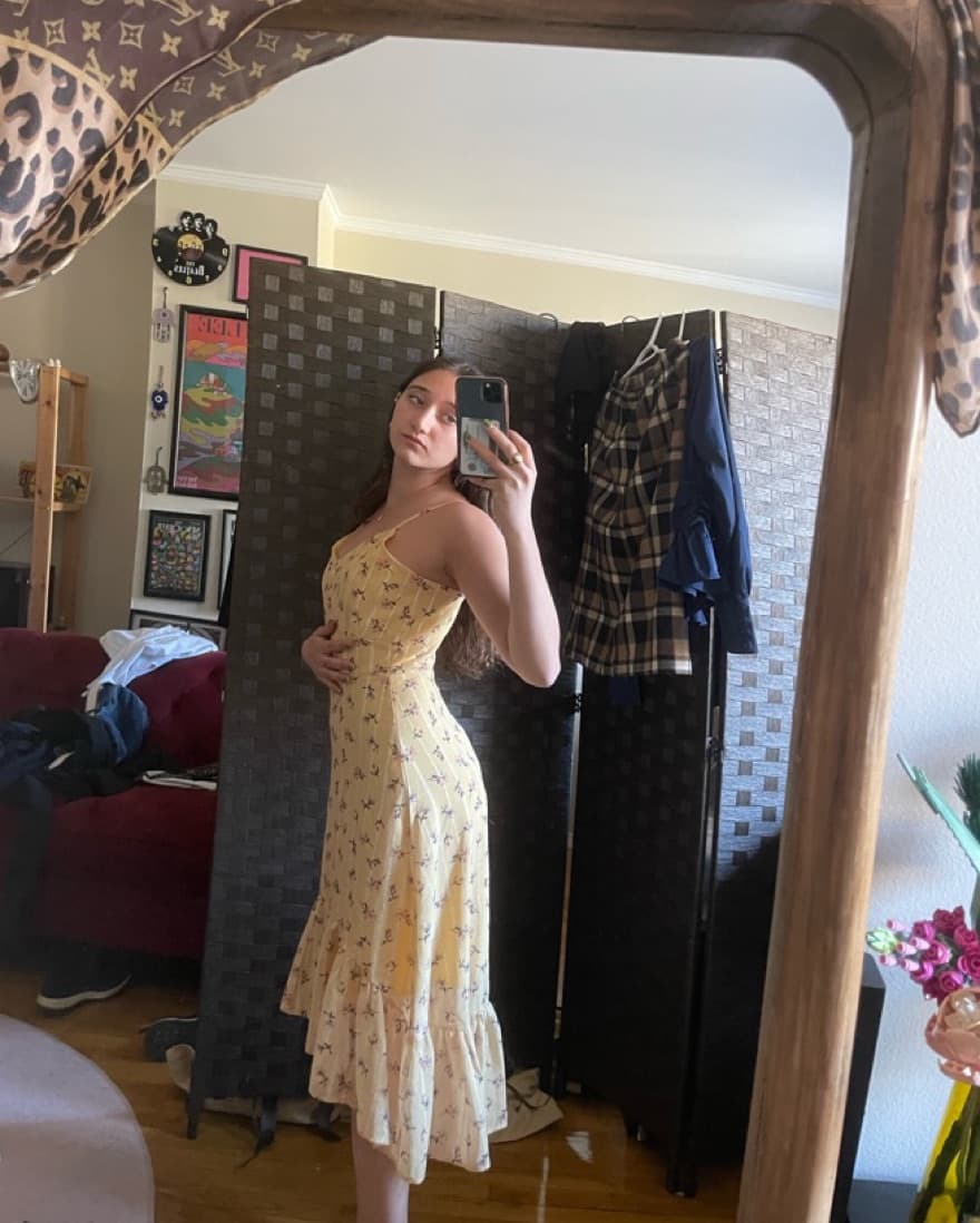 Yellow Floral High Low Sundress  - Image 2