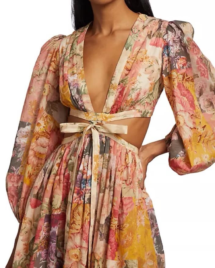Zimmermann Pattie Patchwork Cutout Dress - Image 6