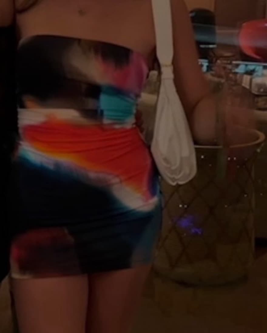 Mind Games Strapless Mini Dress Flame  - Image 2