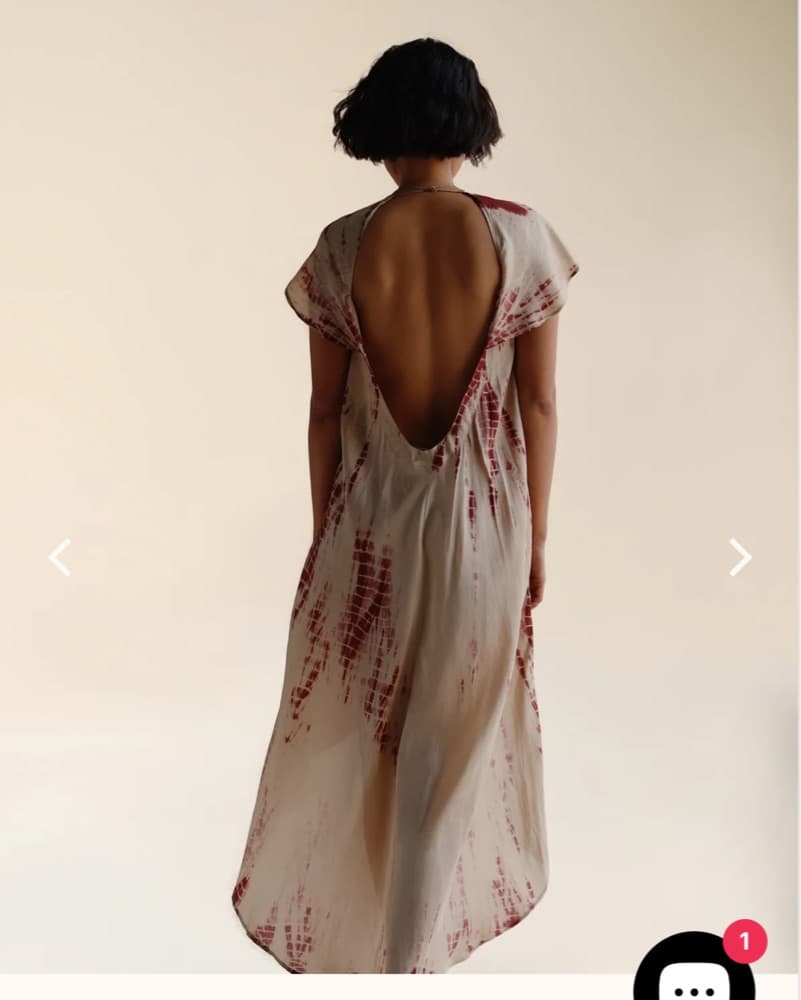 Boho Tie Dye High Low Silk Dress - Image 2