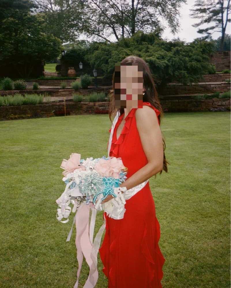 Red Ruffle Gucci Gown Size 4 - Image 4