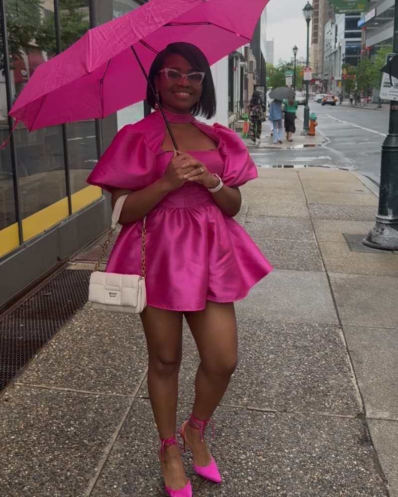 ASOS Pink Puff Sleeve Romper - Image 2