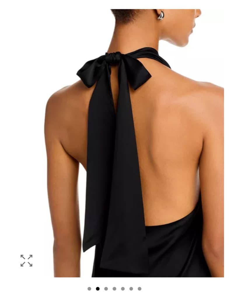 French Connection Satin Halter Dress - Image 2