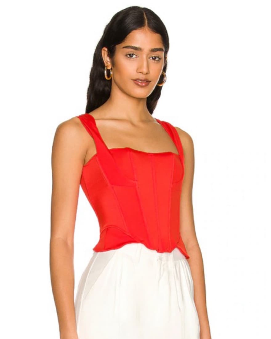 Red Revolve corset top - Image 1