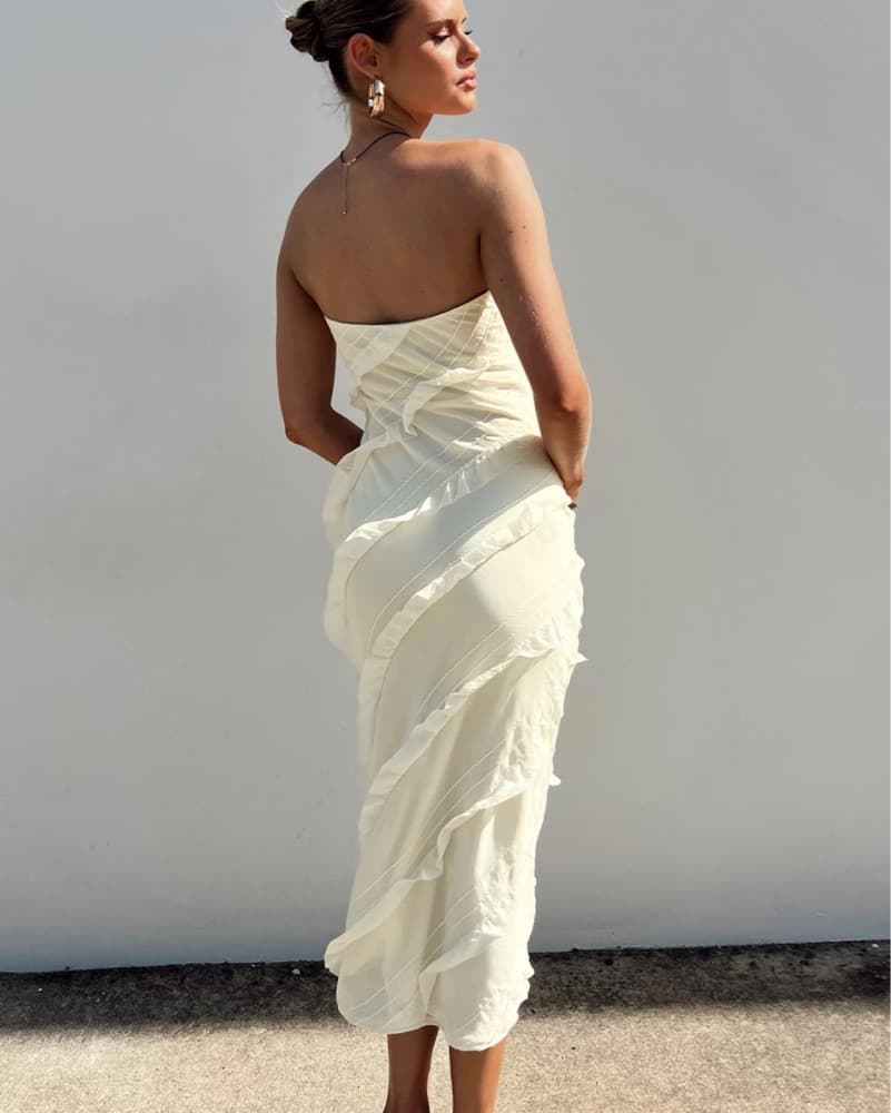 Princess Polly Strapless Yellow Dress - Image 2