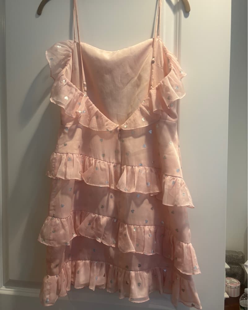 Adorable Heart-Print Ruffle Dress - Image 3