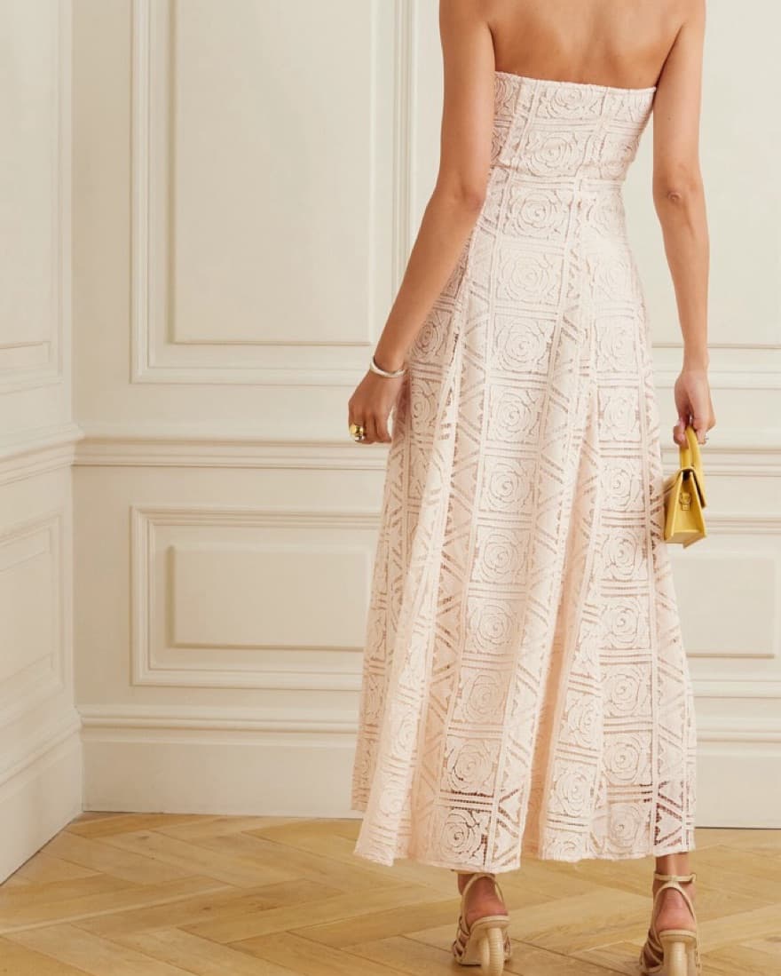 CULT GAIA Strapless Tea Length Dress - Image 2