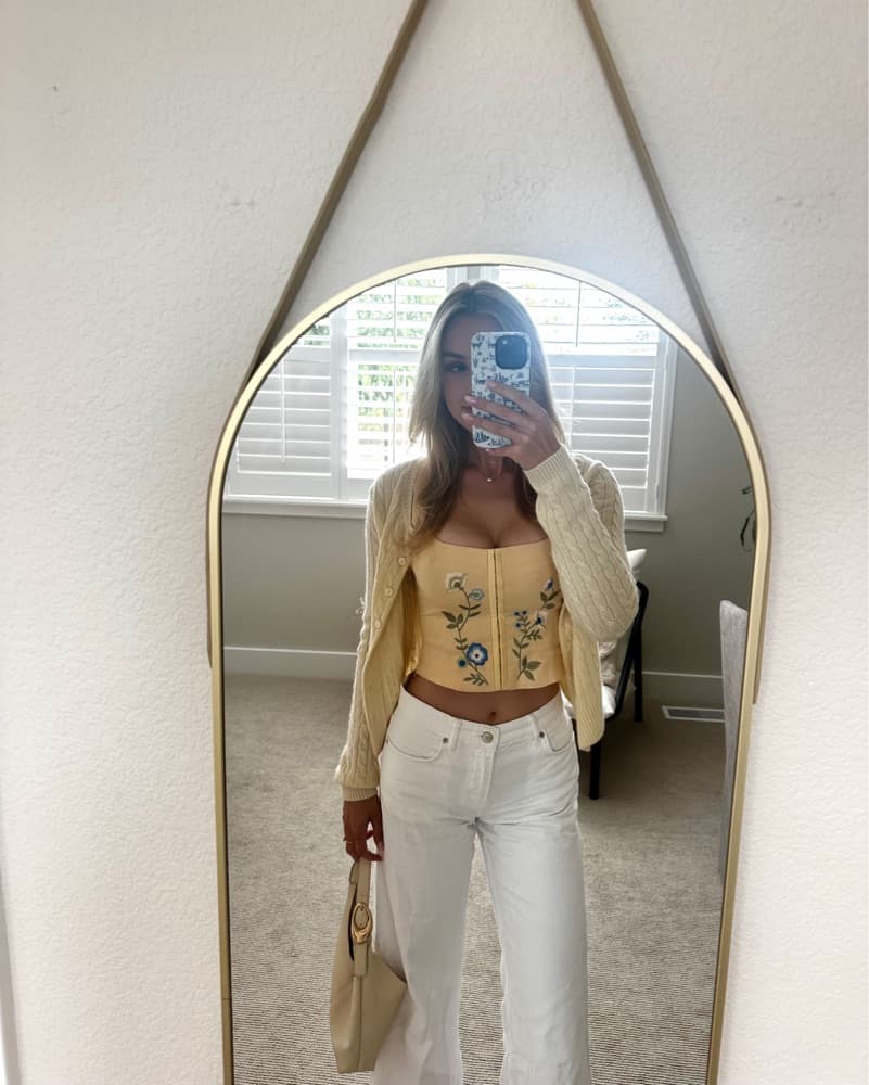 Reformation Juliet Linen Top - Image 1
