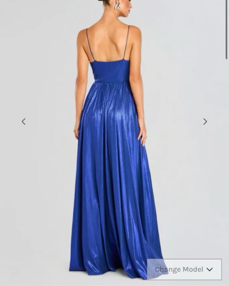 RETROFETE Doss Dress Metallic Blue - Image 2