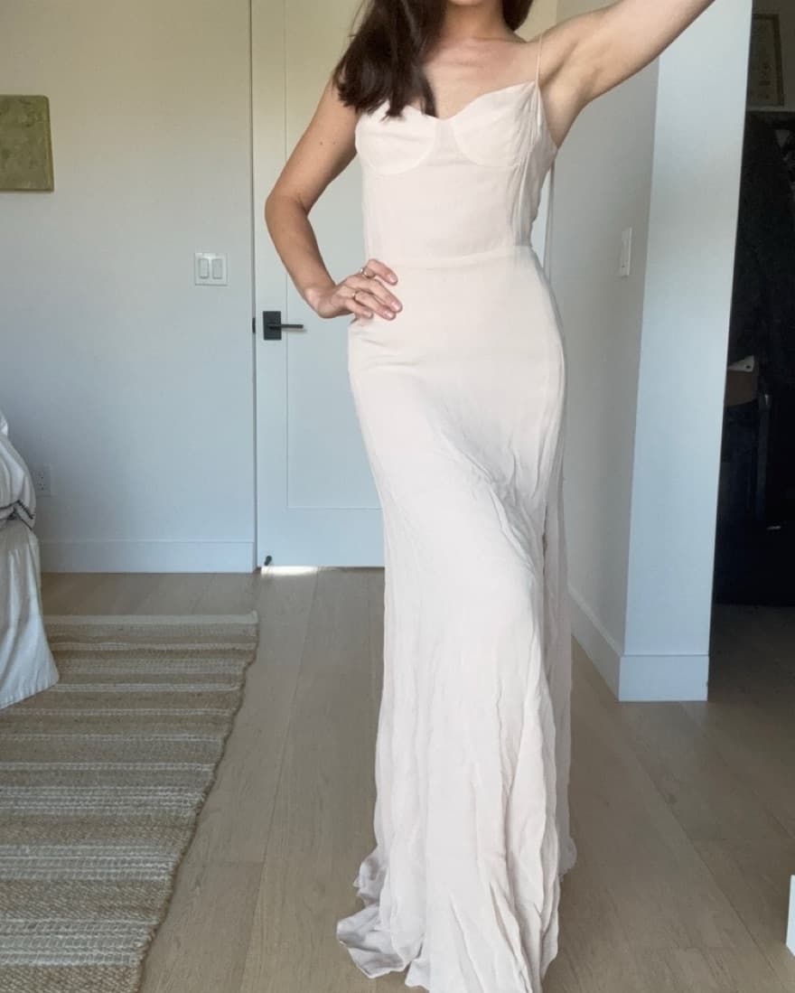 Champagne/Neutral Reformation Maxi Dress - Image 2