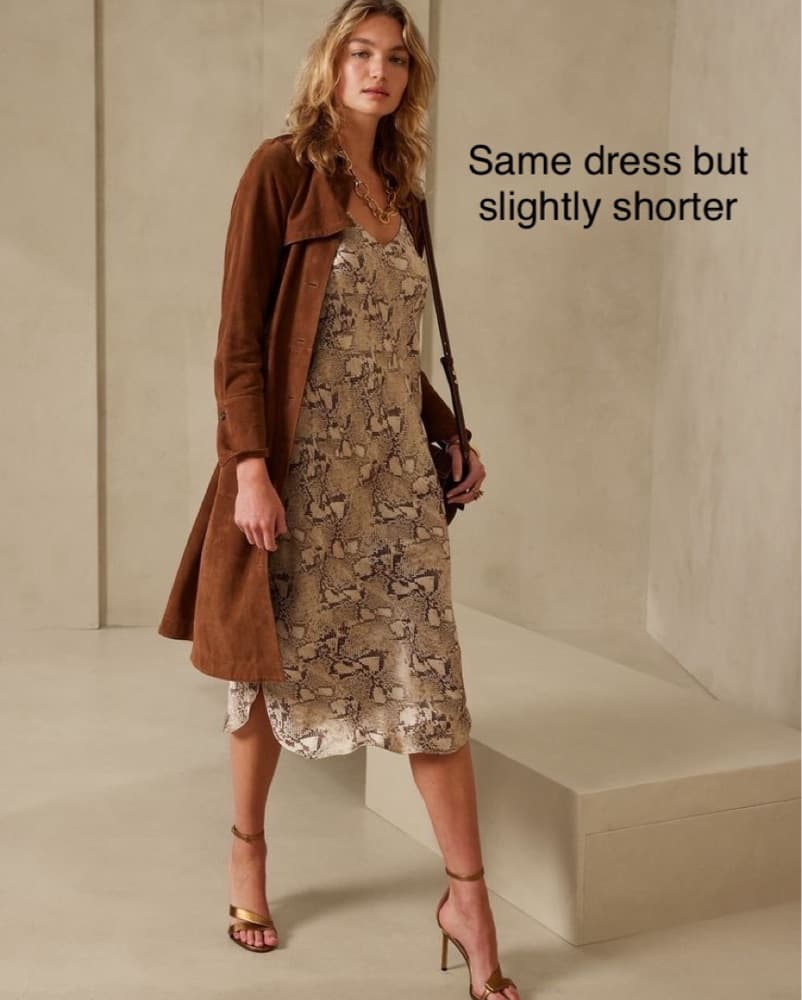 Animal Print Silk Slip Dress - Image 2