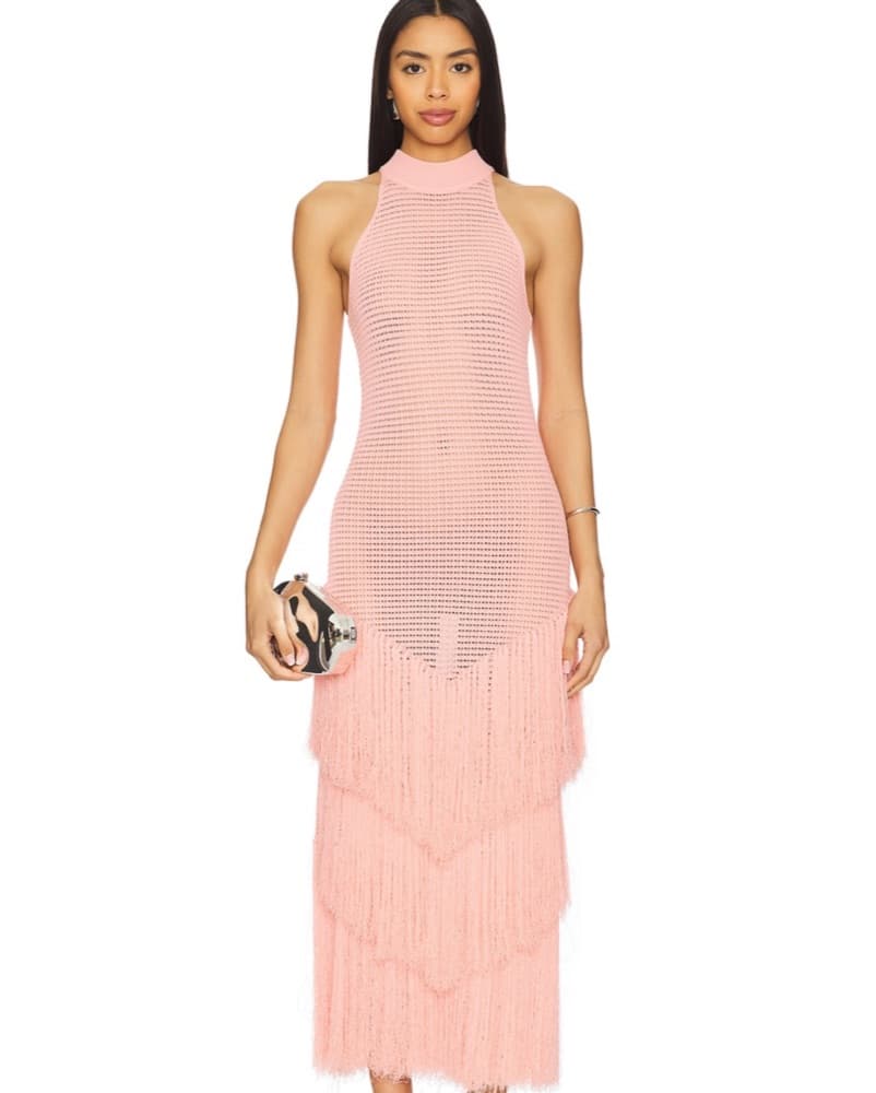 Pink Fringe Dress - Image 2