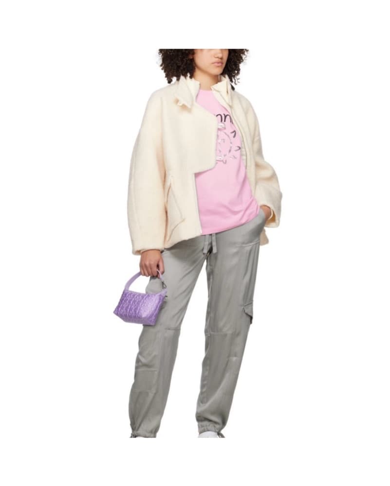 Ganni Frost Gray High Waist Cargo Pants - Image 4