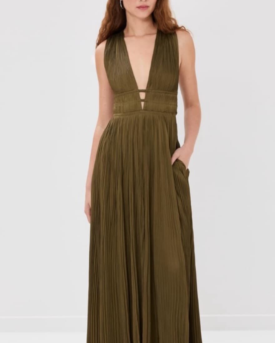 Ulla Johnson Veda Gown - Olive - Image 3