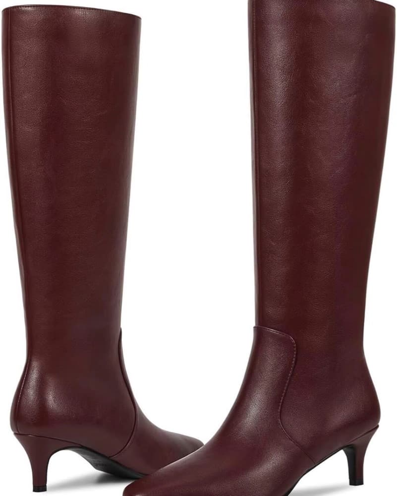 Burgundy Knee High Boots - Image 4