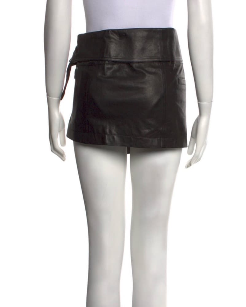 Isabel Marant Leather Mini Skirt - Image 3