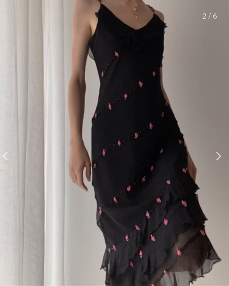 Y2K Rose Chiffon Dress  - Image 2