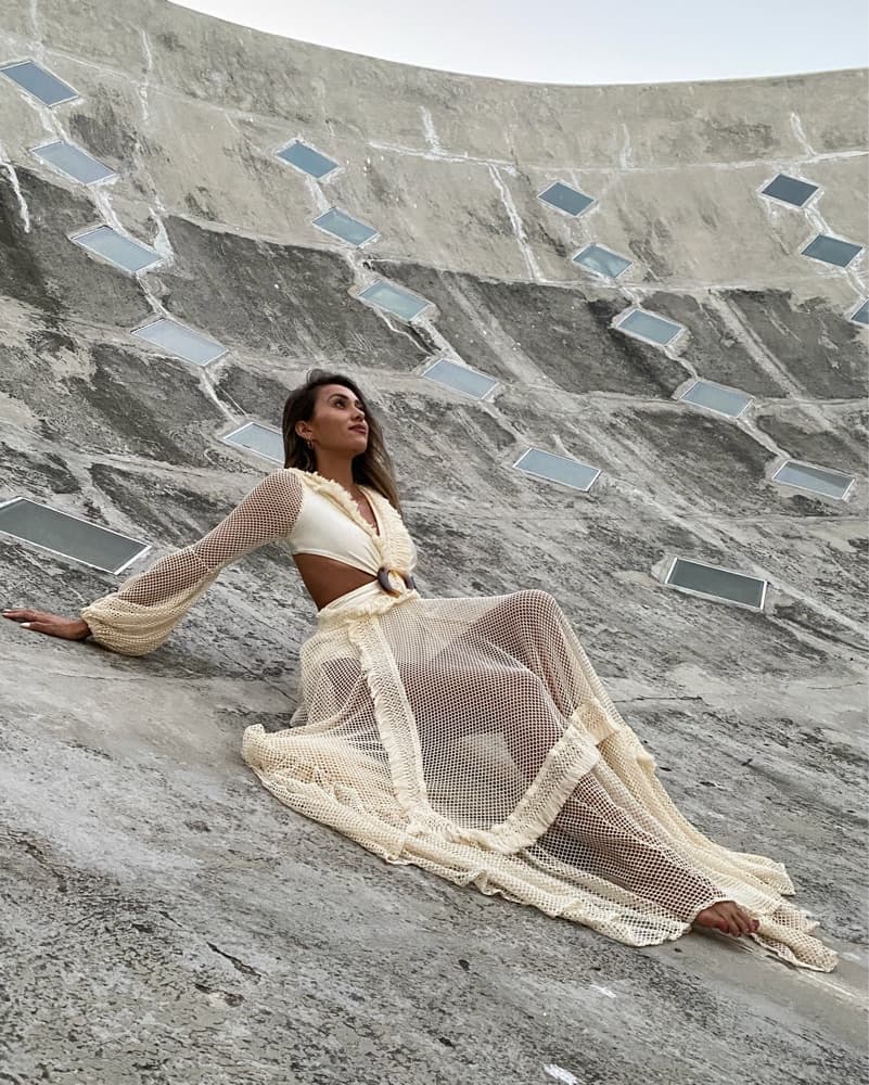 Elegant Mesh Maxi Dress - Image 1