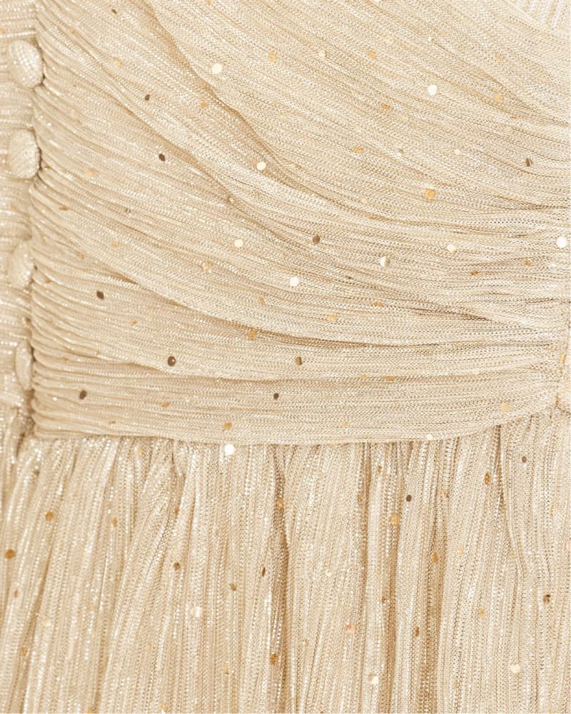 Sabina Musayev Gold Tiered Gown Dress - Image 5