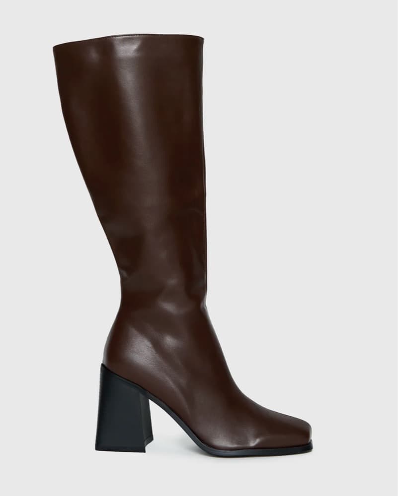High Knee Faux Leather Boots - Image 4