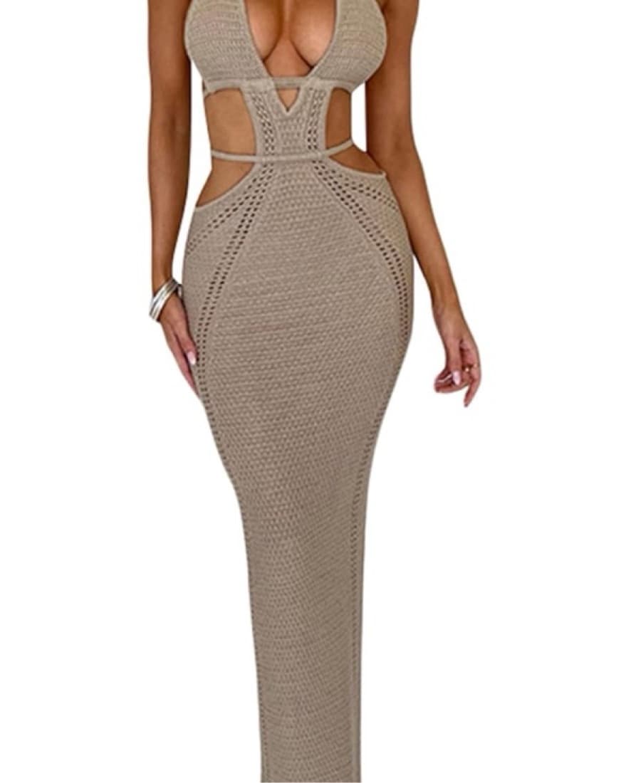 Knit Cutout Floor Length Summer Dress - Image 2