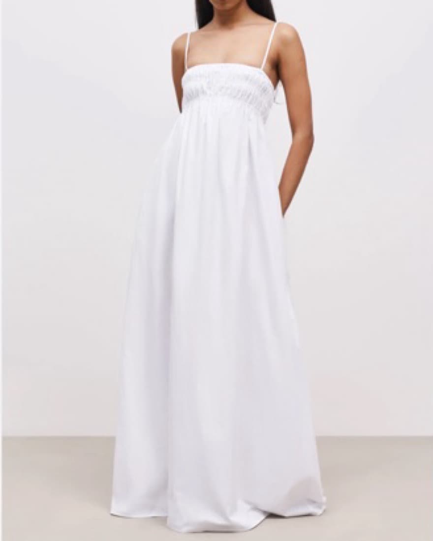BOA White Rutchey Cotton Maxi - Image 1