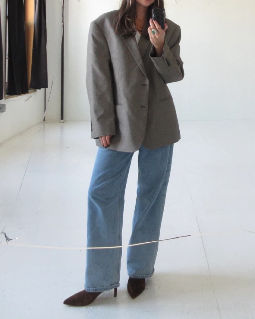 Taupe Vintage Blazer - Image 3