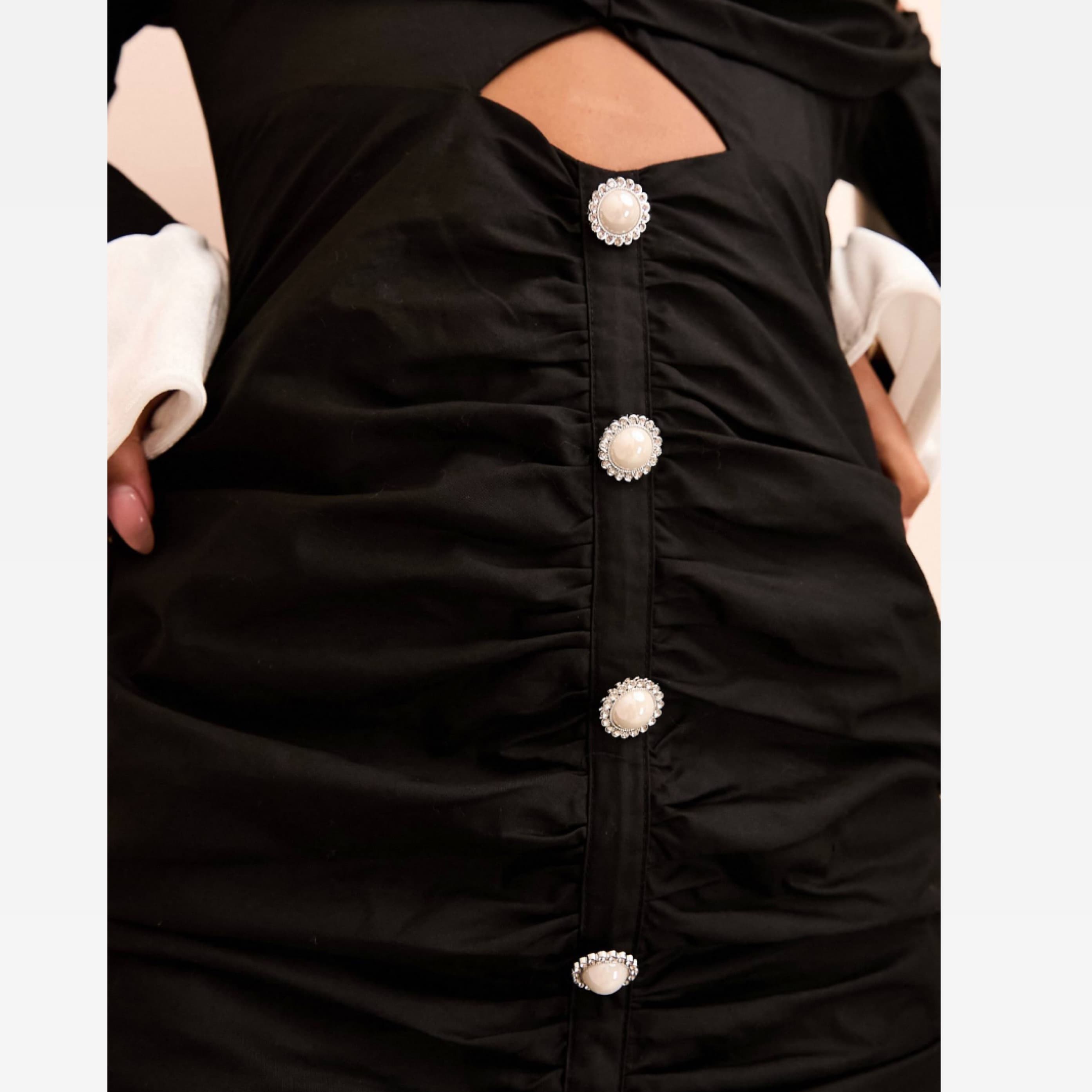 Black And White Mini Dress - Image 3