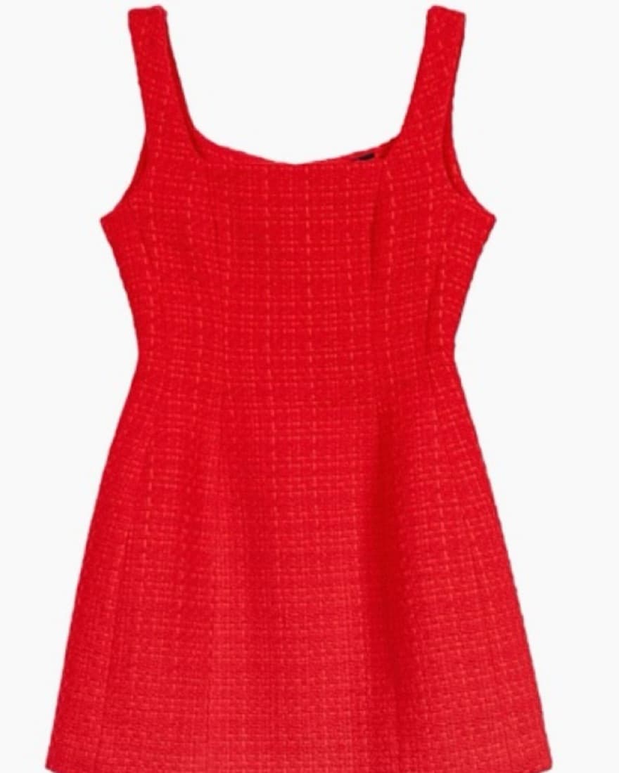 Maje Red Tweed Dress sz 6 - Image 3