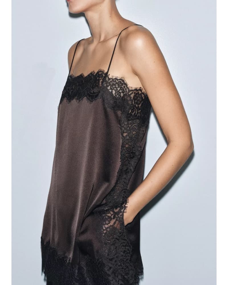 Brown Satin Two Piece Set - Image 3