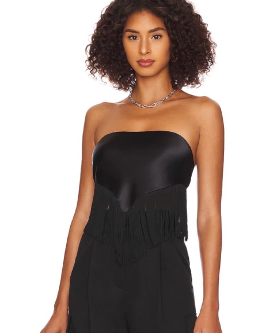 Black Fringe Top - Image 1