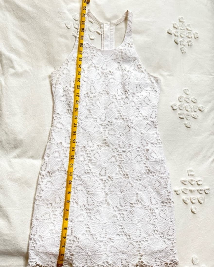 White Eyelet Mini Dress - Image 10