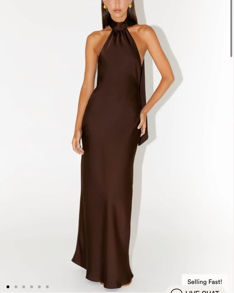 Keena Scarf Maxi Forma Dress Chocolate  - Image 1