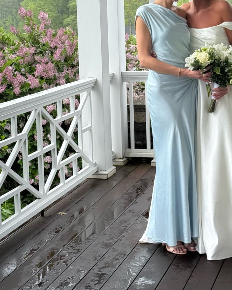 ALC Baby Blue Satin Formal Dress - Image 2